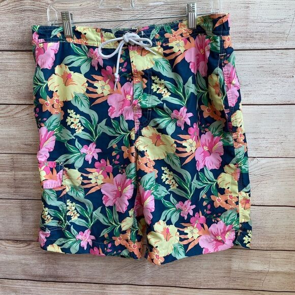 CHAPS SWIM TRUNKS IN FLORAL PRINT - Picture 1 of 4